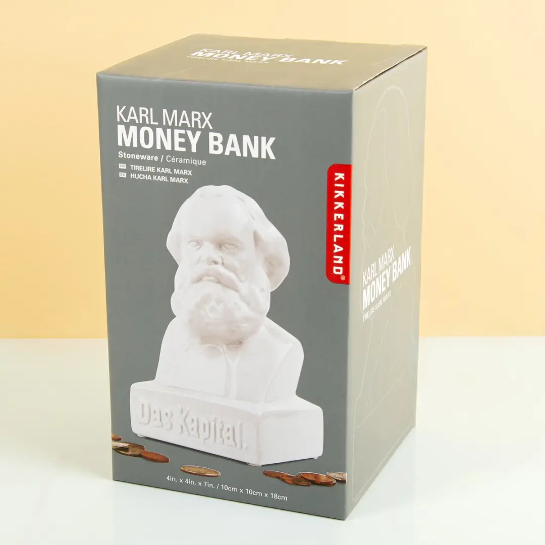 Kikkerland Spaarpot Karl Marx Das Kapital - Wit - afbeelding 4 van 6