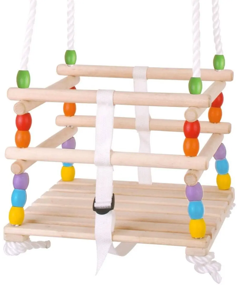 Bigjigs Houten Peuterschommel - Felgekleurd - afbeelding 4 van 6