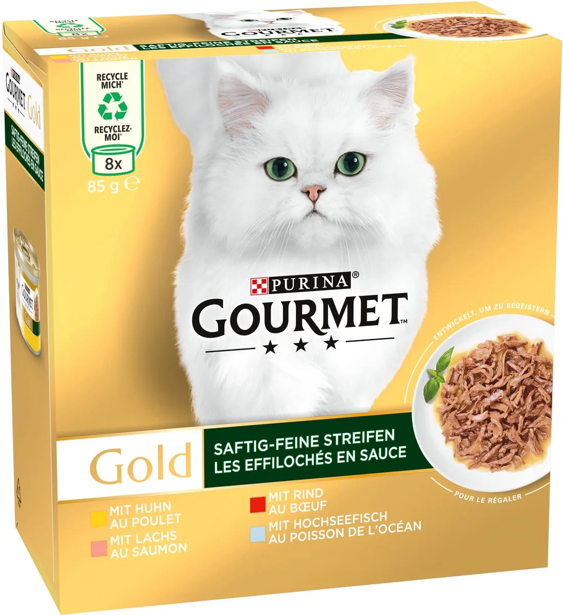 Purina Gourmet Gold Sappige Fijne Reepjes - 96 Stuks