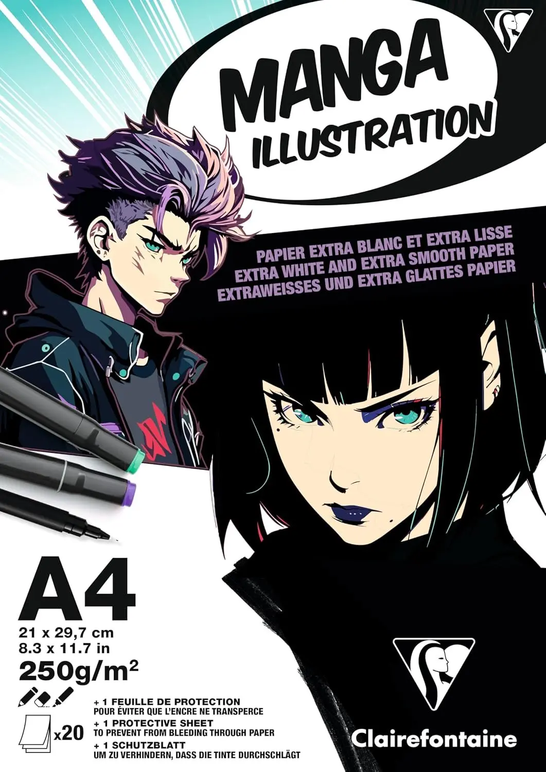 Tekenen & Manga Papier A4 250g Extra Wit