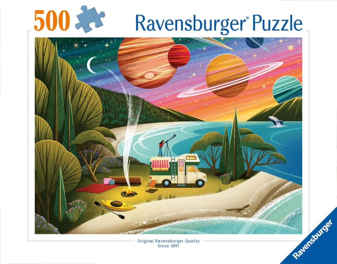 Ravensburger Camping onder de Kosmos legpuzzel - 500 stukjes - afbeelding 2 van 6