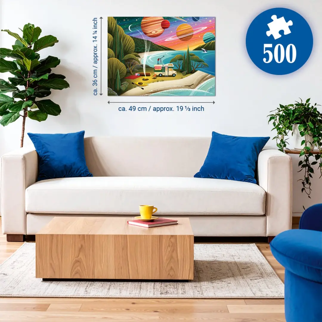 Ravensburger Camping onder de Kosmos legpuzzel - 500 stukjes - afbeelding 4 van 6