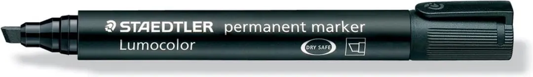 Staedtler Lumocolor 350 Permanente Marker Zwart - 10 Stuks - afbeelding 4 van 5