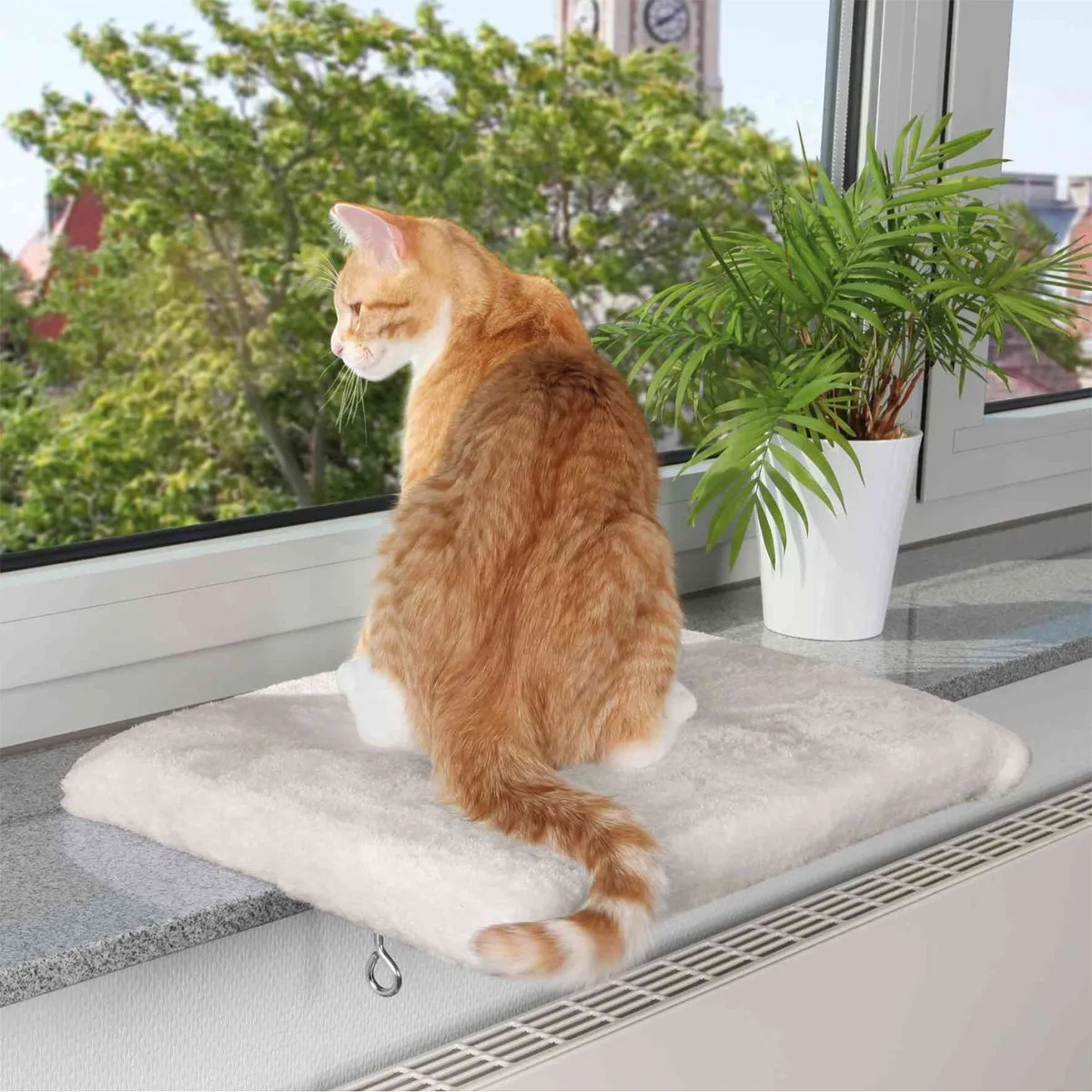 Trixie Kattenmand Plateau Vensterbank Lichtgrijs 51x36cm