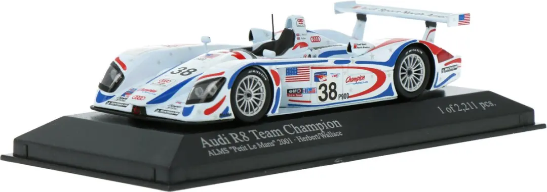 Audi R8 Minichamps 1:43 2001 Andy Wallace Johnny Herbert Champion Racing 4000109