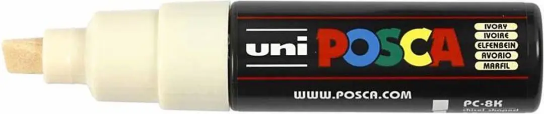 Posca PC-8K Verfstift Ivoor Breed - Schuine Punt - afbeelding 6 van 6