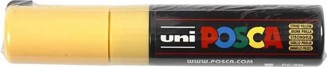 Posca PC-8K Verfstift Schuine Punt Breed Strogeel - afbeelding 6 van 6