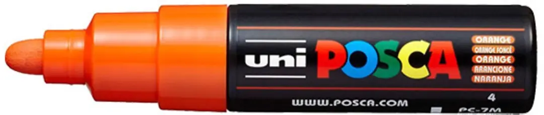 Posca PC-7M Verfstift - Donkeroranje - 1 stuk - afbeelding 6 van 6