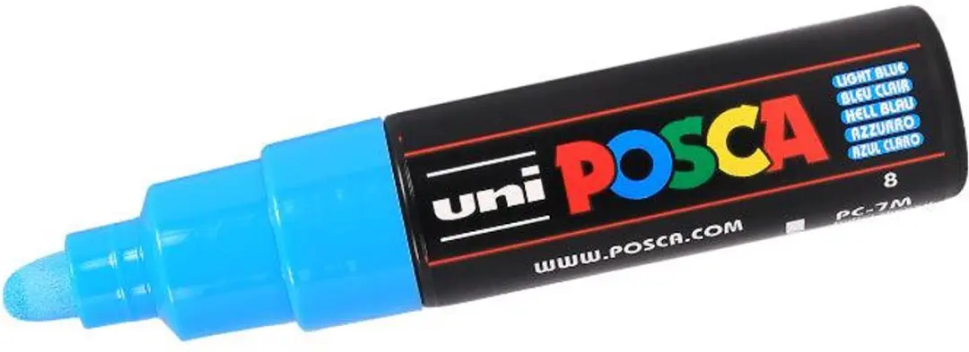 Posca PC-7M Verfstift Breed - Zwart - afbeelding 3 van 6