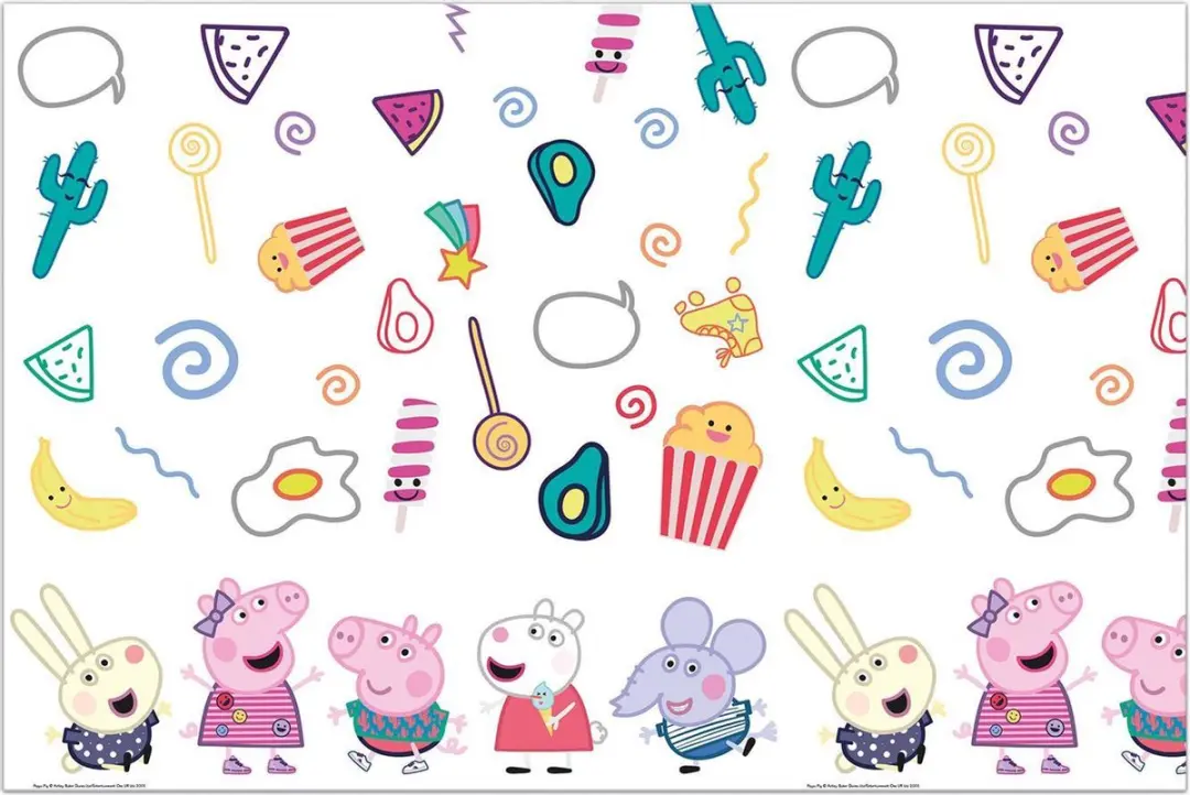 Peppa Pig Tafelkleed Plastic - 180x120cm - Multicolor - afbeelding 2 van 2