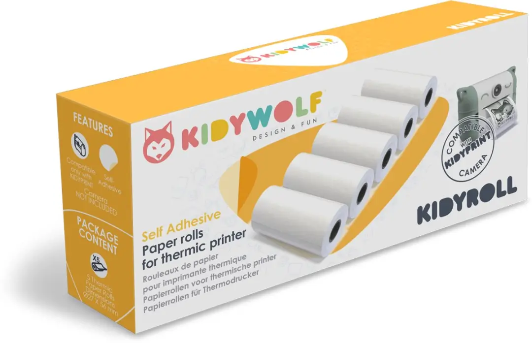 Kidywolf KIDYROLL-ST Thermisch Papier - 5 Rollen - afbeelding 4 van 5