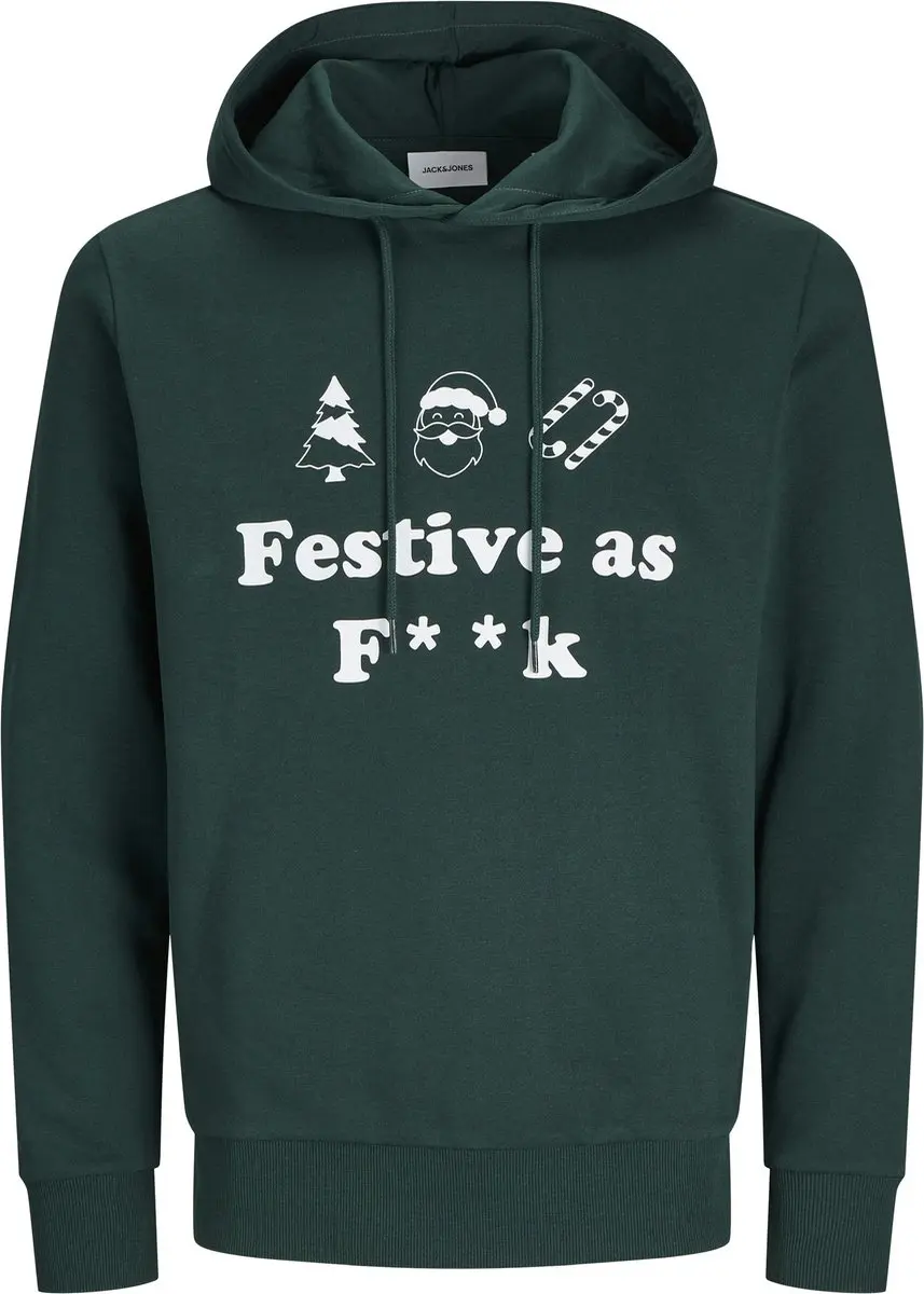 Jack & Jones Heren Kersttrui JJXMAS Groen - Maat XXL