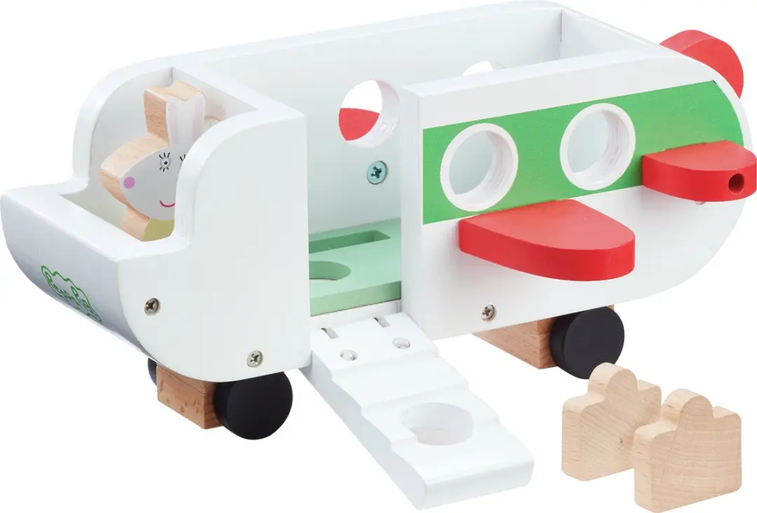 Peppa Pig Houten vliegtuig met 1 figuurtje, 2+