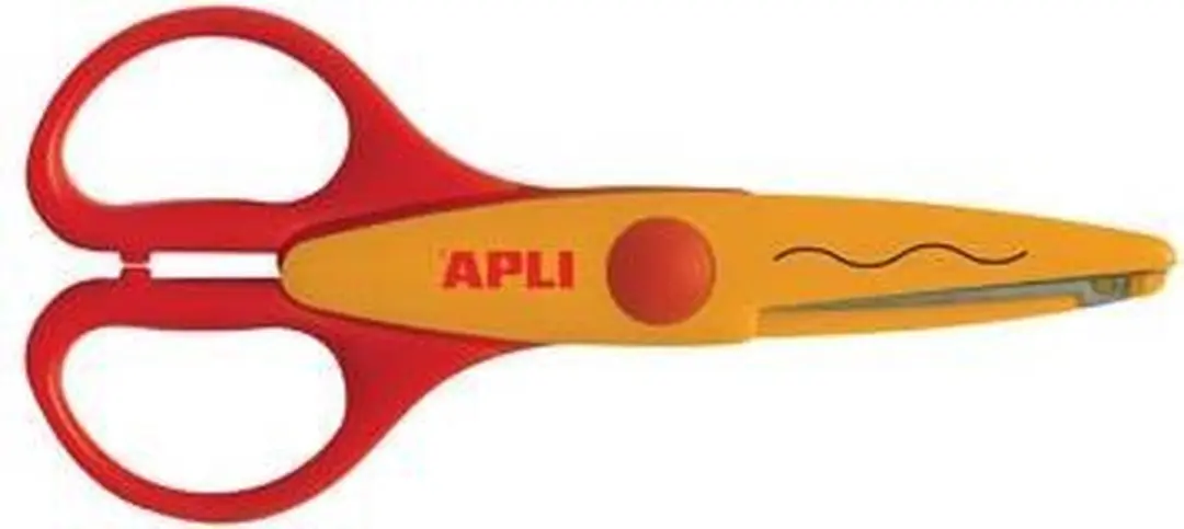 Apli Kids Kartelschaar golven, oranje 13 cm, op blister