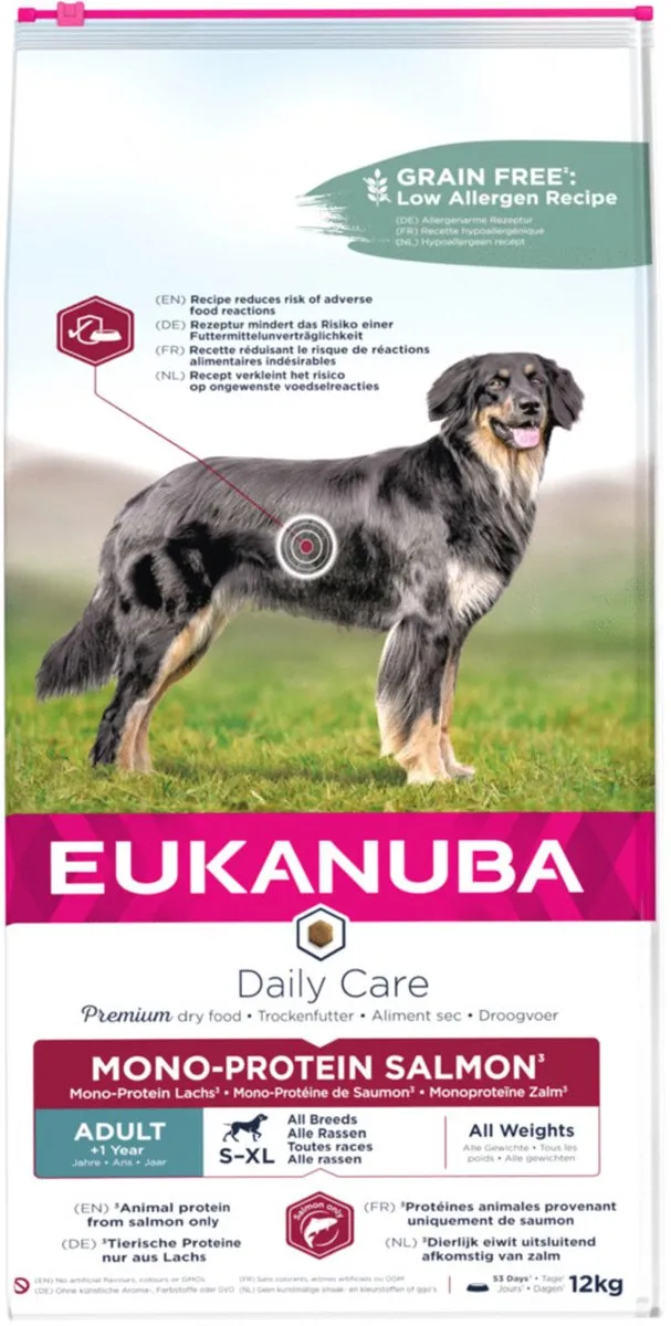 Eukanuba Adult All Breeds Zalm Hondenvoer 12kg