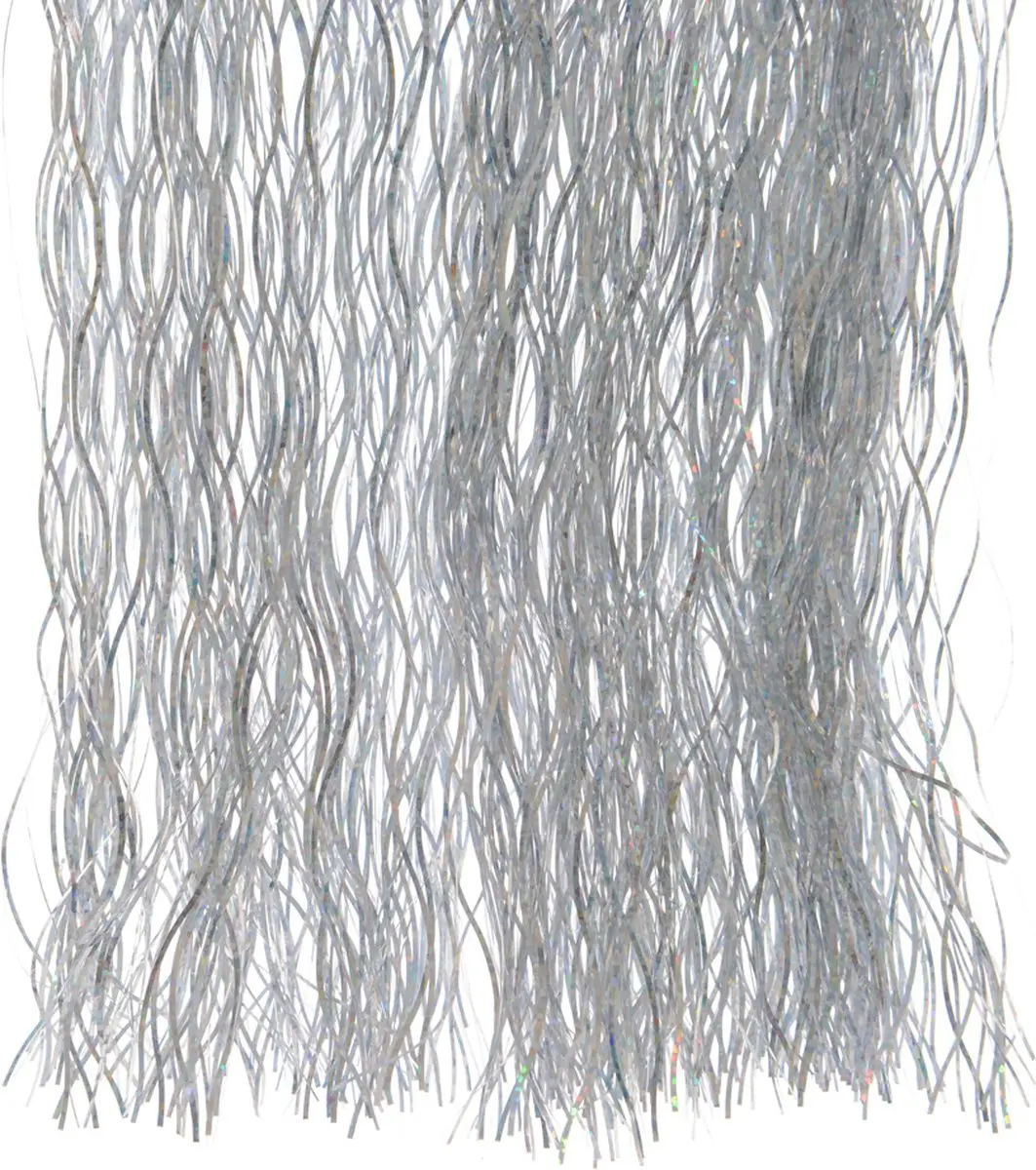 Decoris Lametta Vinyl Kerstversiering Glans Zilver/Laser 50X40 Cm