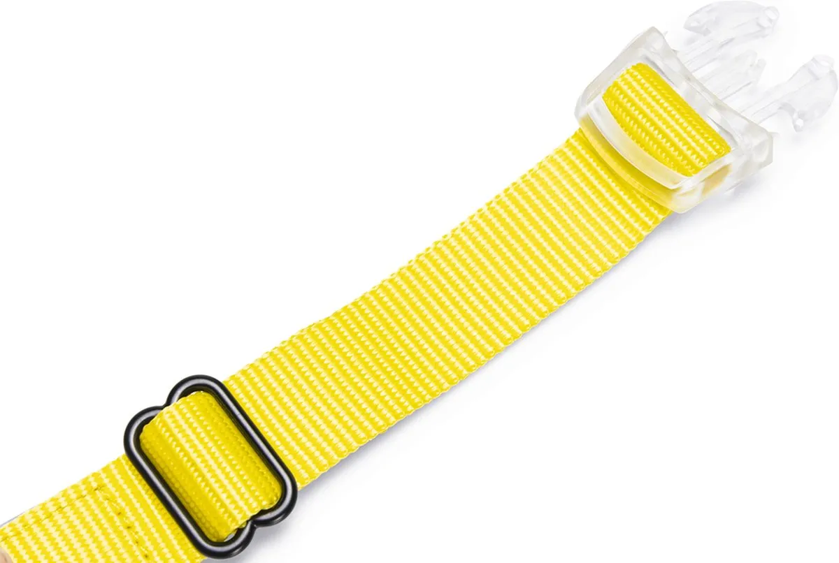 Beeztees Parina Hondenhalsband - Nylon - Geel - 45-50x2,5cm