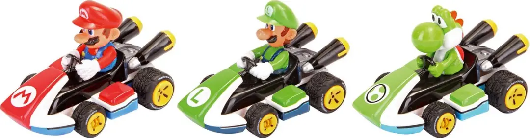 Carrera Mario Kart 8 Terugtrek Auto 3-pack 1:43