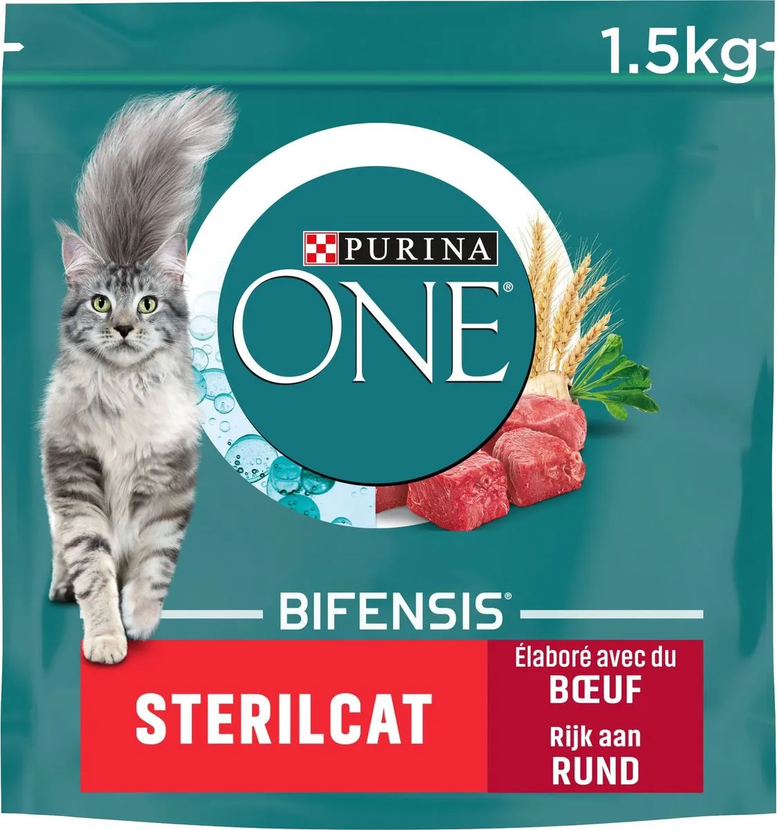 Purina one - Bifensis sterilcat Rund & tarwe - 6x 1.5kg