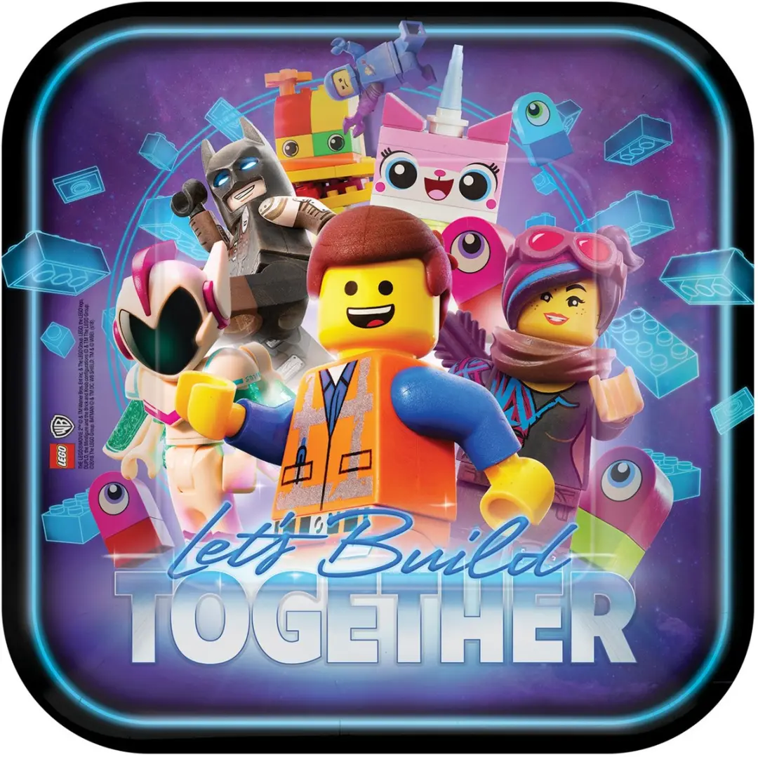Lego Movie 2 Borden 22,8x22,8cm 8 stuks