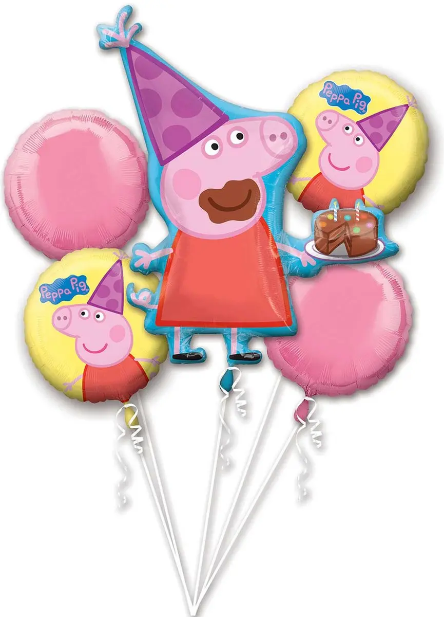 Peppa Pig folie ballon boeket LEEG