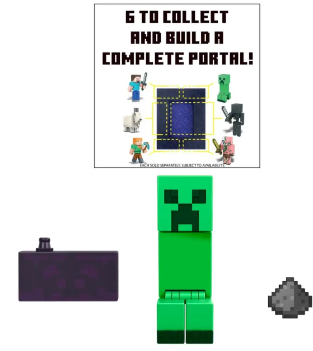 Minecraft Creeper Speelfiguur 8cm - Groen - afbeelding 6 van 6