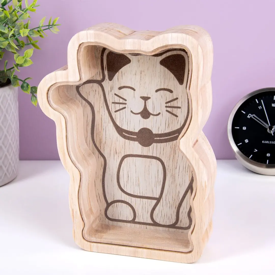 Kikkerland Lucky Cat Money Bank
