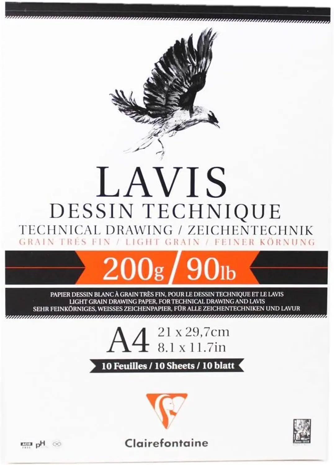Clairefontaine Lavis Tekenblok 200g A4