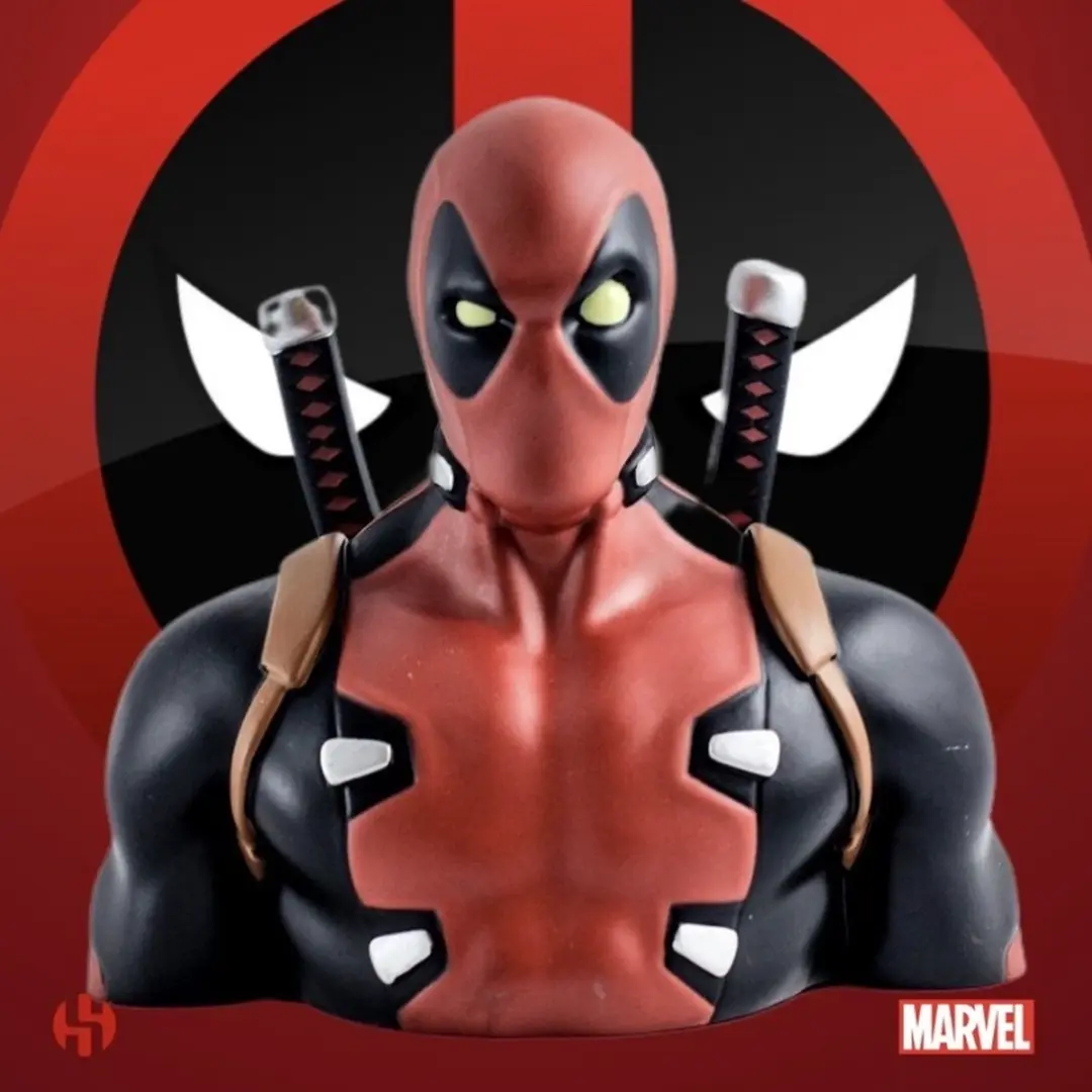 Marvel Deadpool Deluxe Spaarpot - Rood - afbeelding 5 van 6