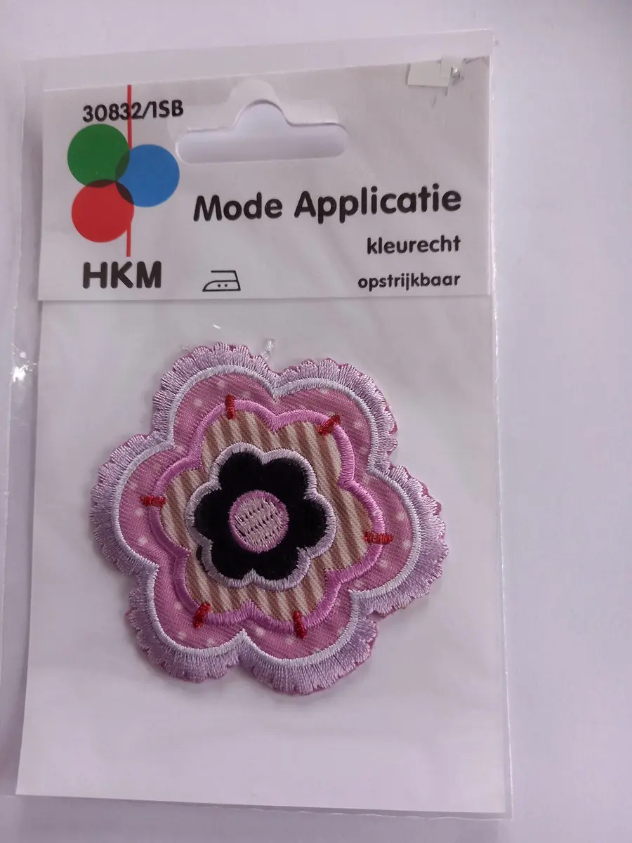 Applicatie bloem roze