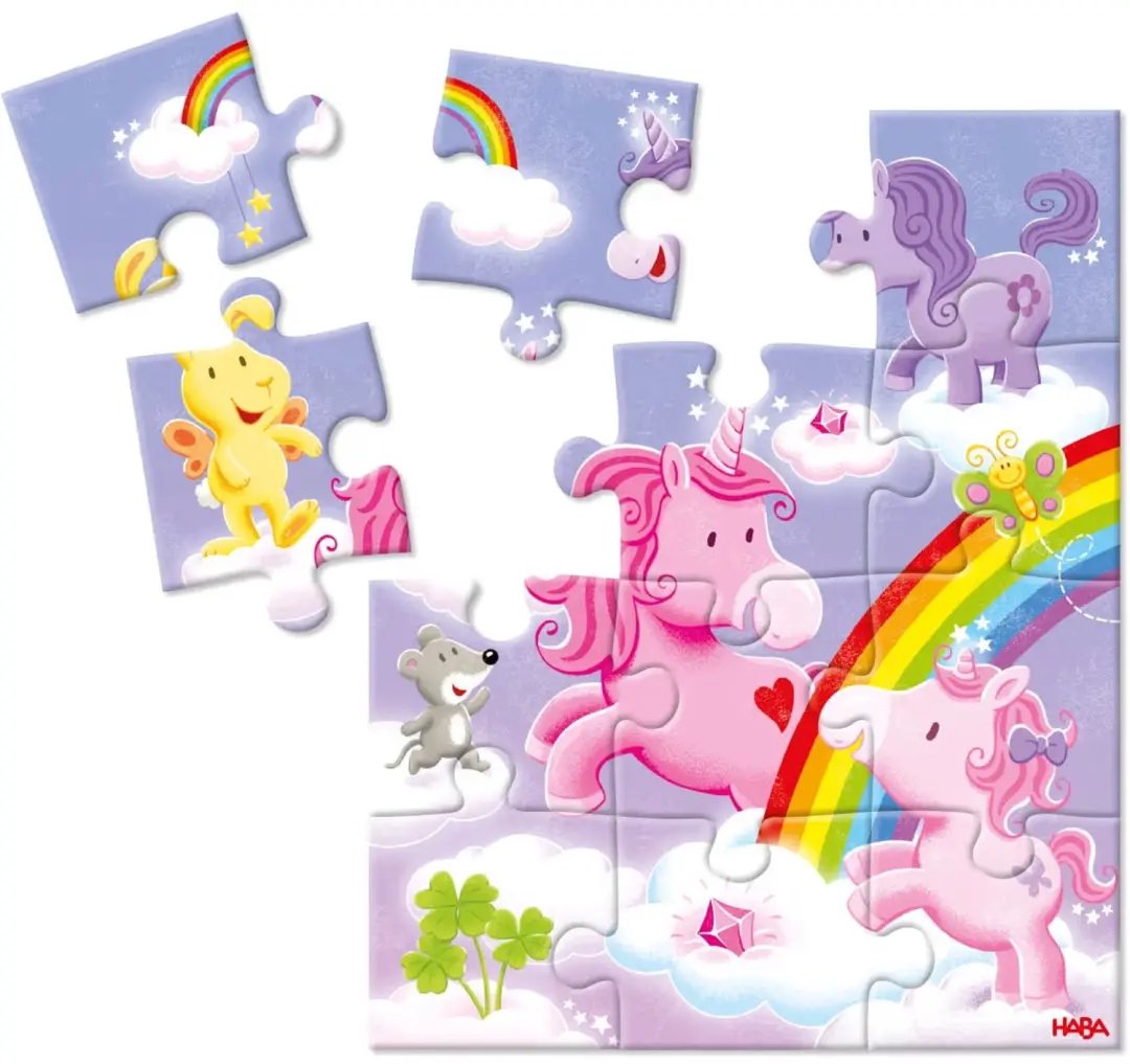 Haba Eenhoorn Flonkerglans Puzzel - 12 Stukjes - afbeelding 6 van 6