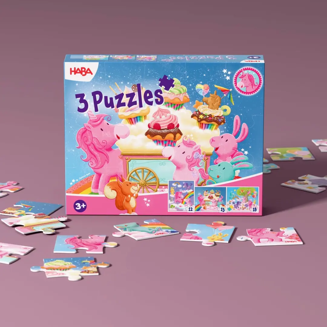 Haba Eenhoorn Flonkerglans Puzzel - 12 Stukjes - afbeelding 3 van 6