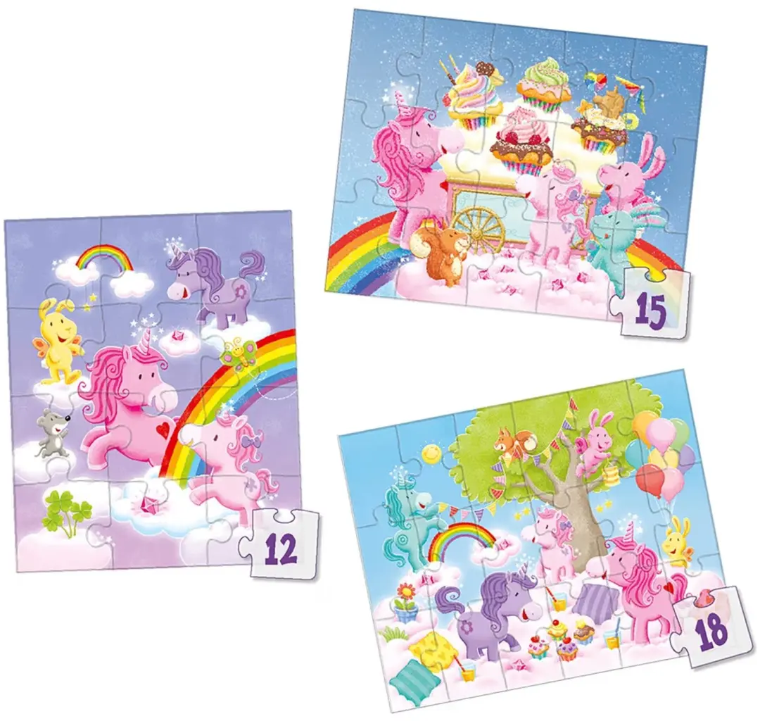 Haba Eenhoorn Flonkerglans Puzzel - 12 Stukjes - afbeelding 4 van 6