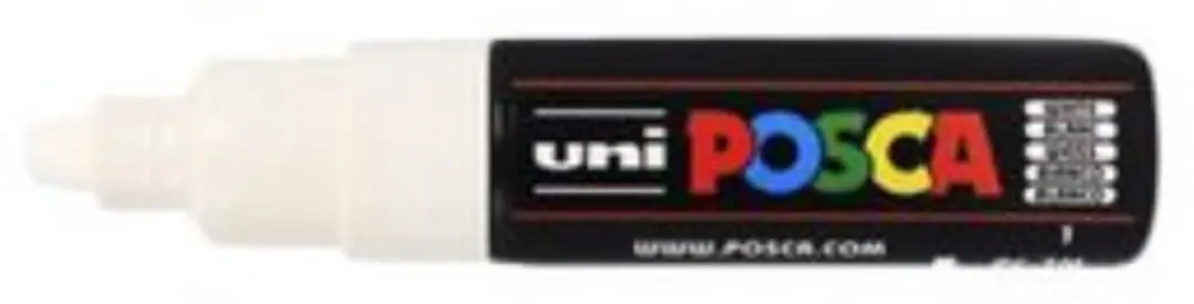 Posca Verfstift Wit - Conische Punt Breed - afbeelding 5 van 6