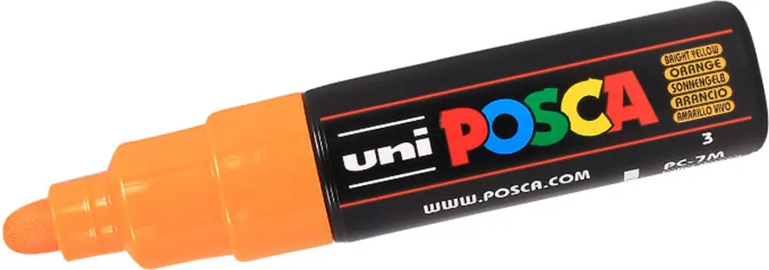 Posca PC7M J Verfstift Breed - Geel - afbeelding 5 van 6