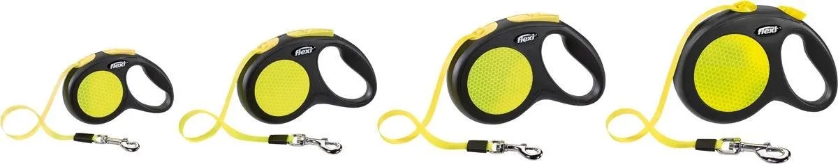 Flexi New Neon Rollijn Hondenriem M - 5m - Geel - afbeelding 6 van 6