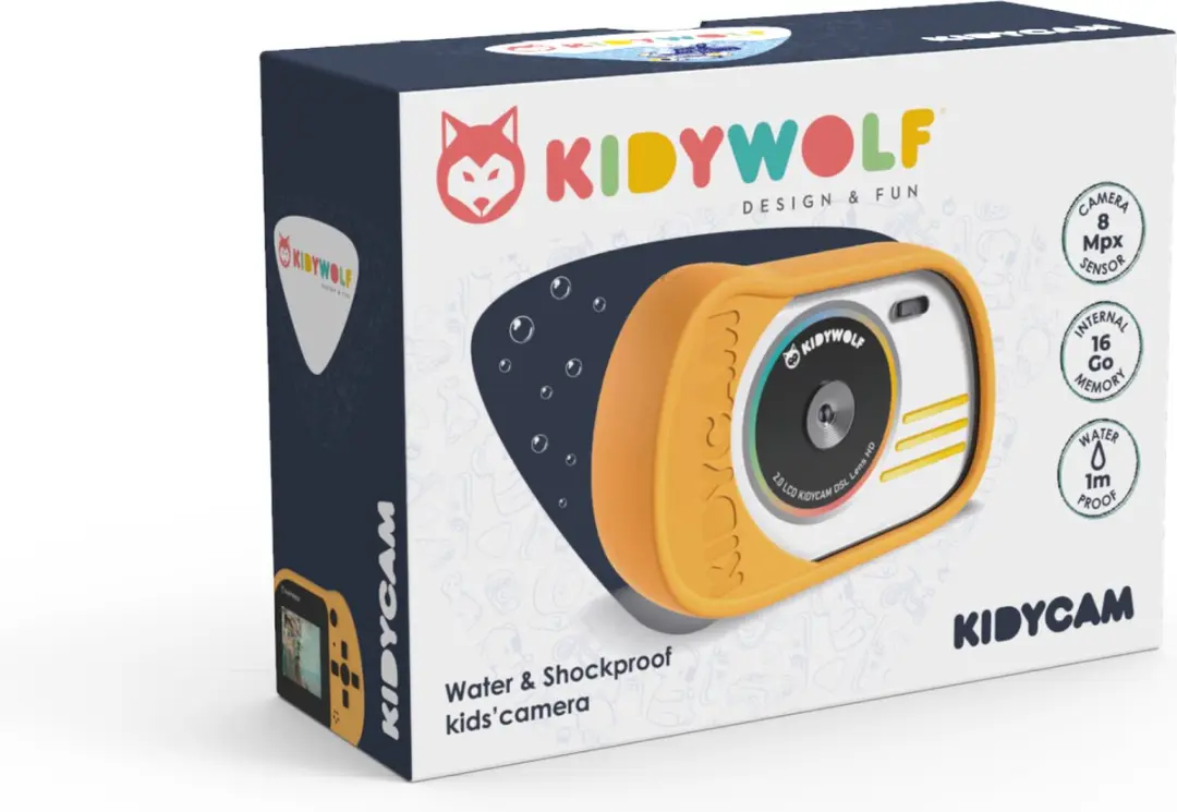 Kidywolf Kidycam Digitale Camera - Oranje Geel - afbeelding 2 van 6