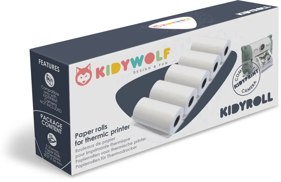 Kidywolf KIDYROLL-PA Thermisch Papier - 5 Rollen - afbeelding 3 van 6