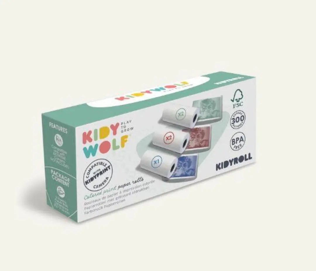Kidywolf KIDYROLL-CO Thermisch Papier - 5 Rollen - afbeelding 2 van 6