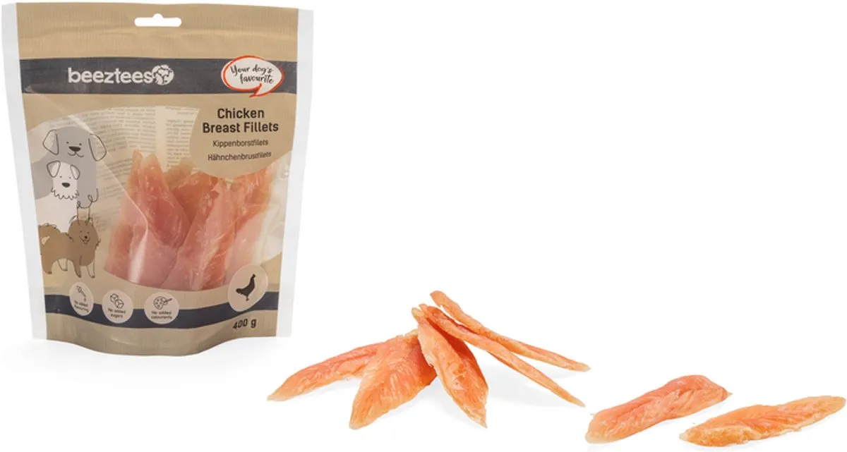 Beeztees Kippenborstfilets Hondensnack 400g