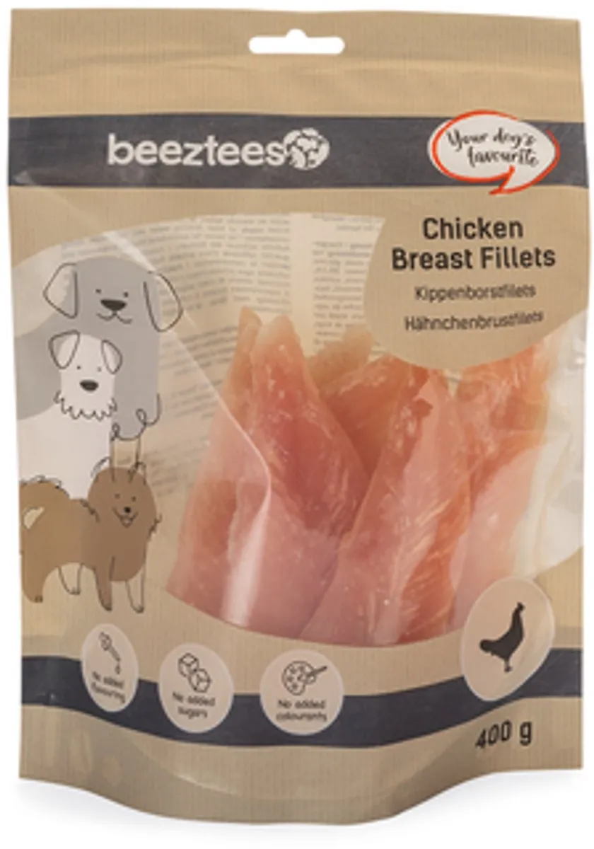 Beeztees Kippenborstfilets Hondensnack 400g
