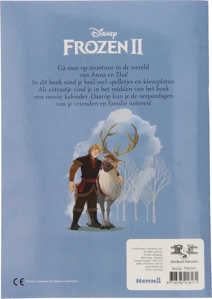 Disney Frozen 2 Ik Speel, Ik Kleur + Verjaardagskalender - afbeelding 2 van 4