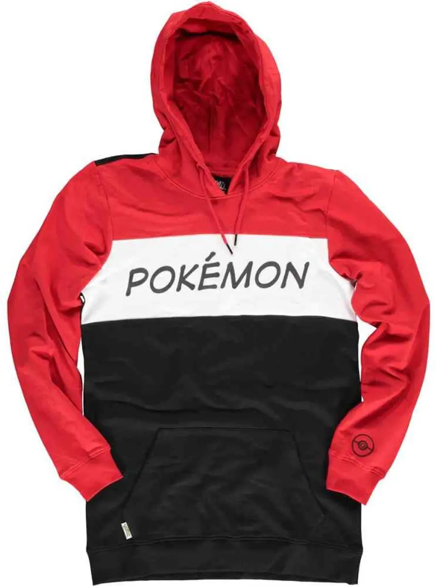 PokÃ©mon Hoodie/trui -S- Colour Block Zwart/Rood