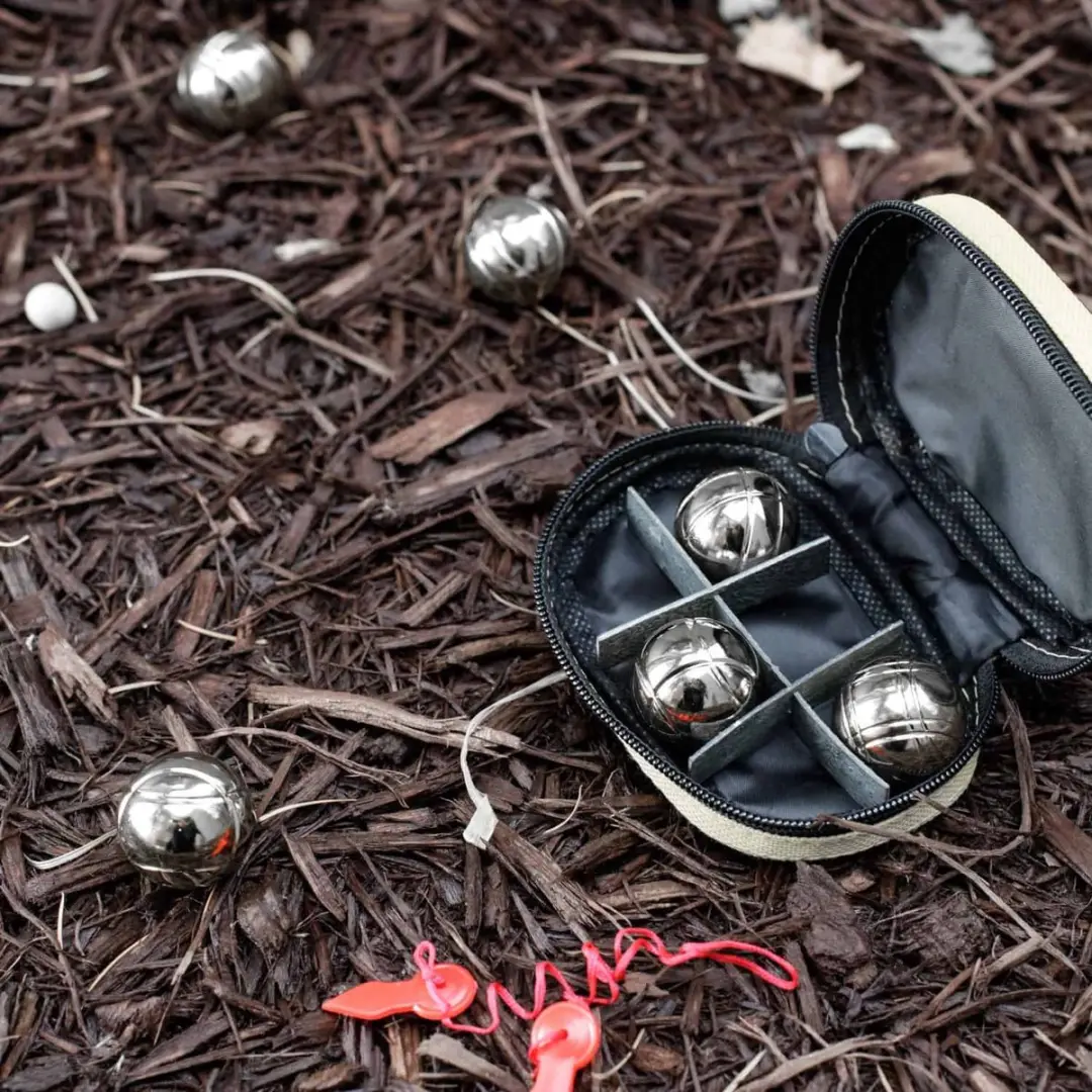 Kikkerland Jeu de Boules Set - 6 Ballen - Zilver - afbeelding 3 van 4