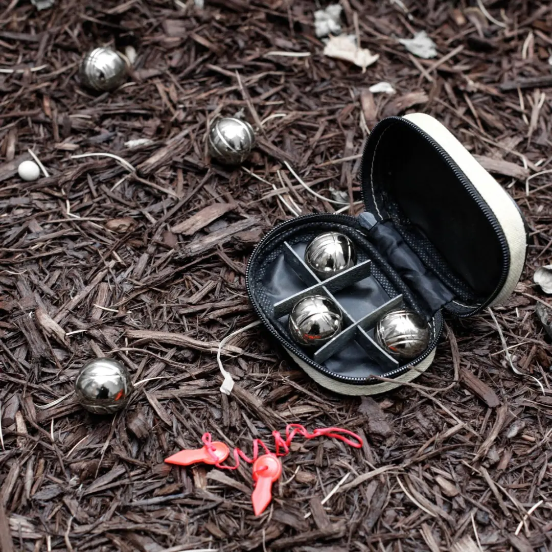 Kikkerland Jeu de Boules Set - 6 Ballen - Zilver - afbeelding 2 van 4