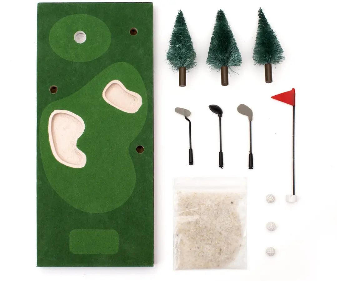 Kikkerland Mini miniatuurgolfbaan voor op tafel