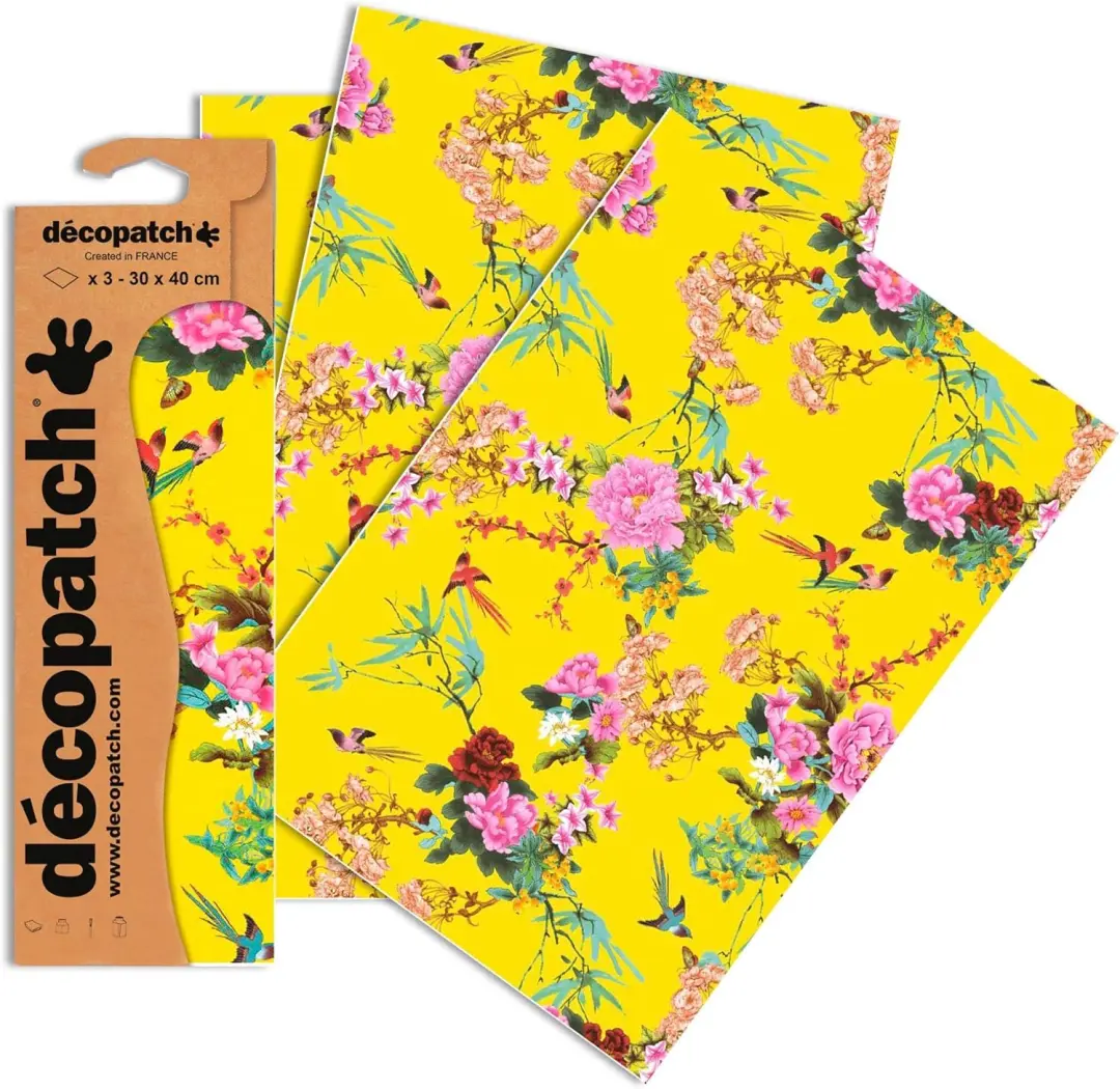 Clairefontaine Decopatch Papier "Yellow Hawaii"