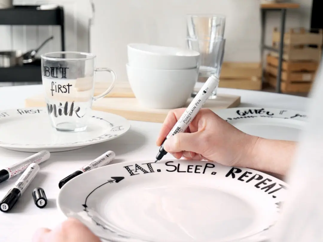 Kreul Hobby Line Porcelain Pen Porseleinstift - Lichtgroen - afbeelding 5 van 6