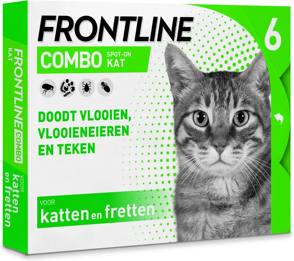 Frontline Combo Spot On Kat Anti-Vlooien/Teken 6 Pip