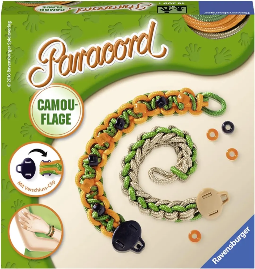 Ravensburger Paracord Knutselset Camouflage Armbanden (8+ jaar)